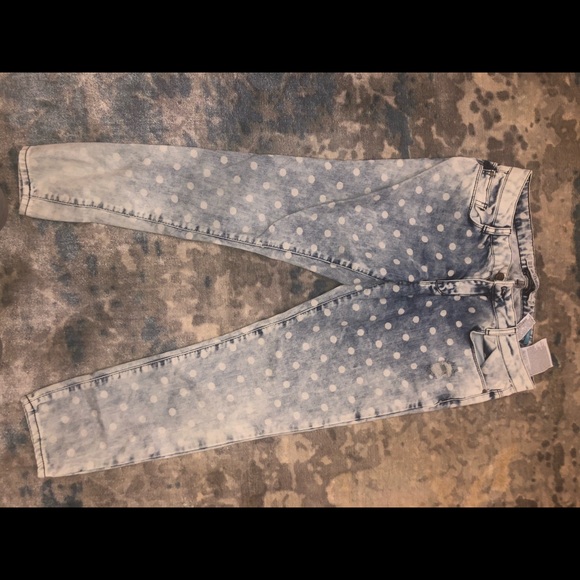 Zara Ombré Polka Dot Jeans - Picture 7 of 12